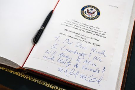 McCauls Eintrag im goldenen Buch der Chamber