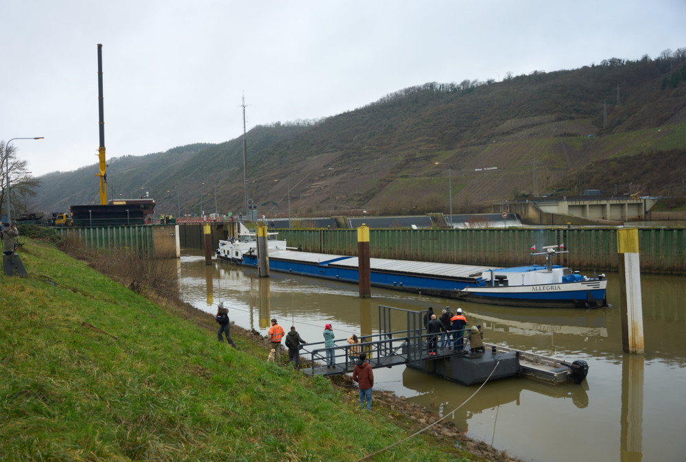 Mosel / Arbeiten an der Schleuse Müden im Zeitplan – Betrieb schon ab 1. Februar? 