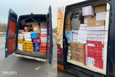 Auf der A6 / Voll bis unter die Decke: Polizei findet extrem überladenen Lieferwagen – wegen plattem Reifen