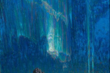 Anna Boberg, Nordlichter. Studie aus Nordnorwegen, undatiert<br />
Öl auf Leinwand, 97 x 75 cm, Nationalmuseum, Stockholm, Vermächtnis 1946 Ferdinand und Anna Boberg