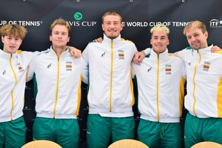 Das litauische Team: Dovas Dersonas, Pijus Vaitiekunas, Edas Butvilas, Vilius Gaubas, Sarunas Kulnys (v.l.n.r.)