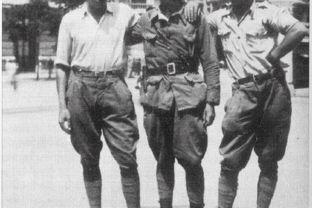 Albert Santer (l.) in Spanien, Datum unbekannt