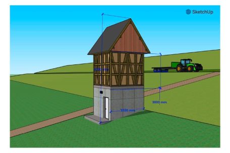 So könnte der Fledermausturm aussehen, der quasi direkt gegenüber von Schloss Weymerich gebaut werden soll