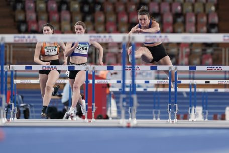Victoria Rausch siegte nicht nur über ihre Paradedisziplin, die 60 Meter Hürden, sondern holte sich auch den Titel im 60-Meter-Sprint