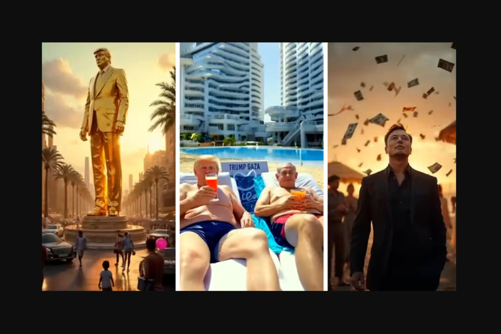 Auf Social Media / Trumps Gaza, wo es Geld vom Himmel regnet – US-Präsident verbreitet bizarres Video