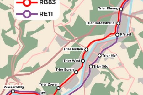 Die RB 83 pendelt ab Montag zwischen Luxemburg-Stadt und Wittlich über die Trierer Weststrecke