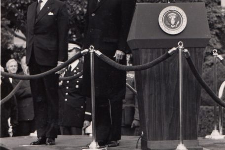 Ronald Reagan, hier beim Besuch von Großherzog Jean in Washington 1984