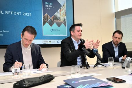 V.l.: Handelskammer-Direktor Carlo Thelen, Minister Lex Delles und Tom Baumert vom „Observatoire national des PME“