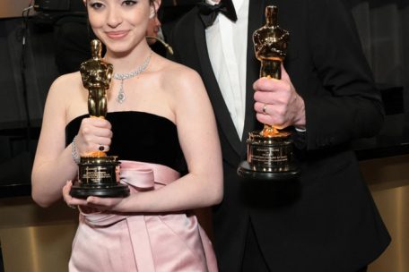 Mikey Madison, beste Hauptdarstellerin, und Alex Coco, Produzent, ausgezeichnet für „Anora“