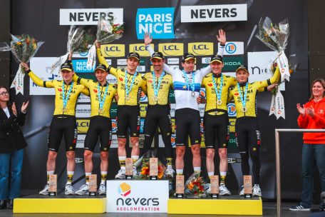 Paris-Nice / Visma nah an der Perfektion: Niederländische Mannschaft gewinnt Teamzeitfahren – Jorgenson in Gelb