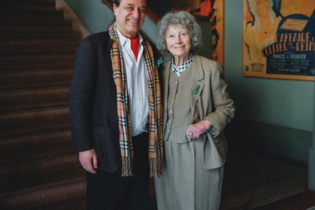 Drehpause: Produzent Alexander Dumreicher-Ivanceanu und Regisseurin Ulrike Ottinger in der Cinémathèque