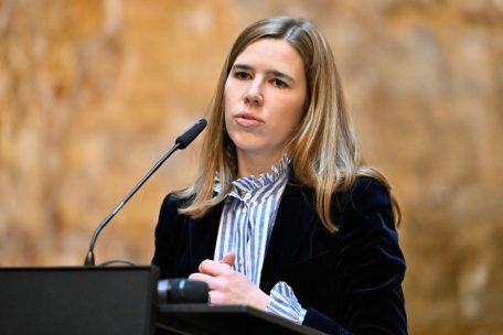 Elisabeth Margue (CSV), Justizministerin, beim diesjährigen Neujahrsempfang für die luxemburgische Presse