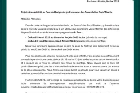 Der Brief des Francofolies-Organisators frEsch