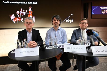 V.l.: Muriel Bouchet, Jean-Baptiste Nivet und Vincent Hein