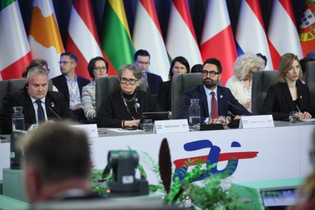 Kulturminister Eric Thill (2.v.r.) beim Treffen der europ&auml;ischen Kulturministerien in Warschau