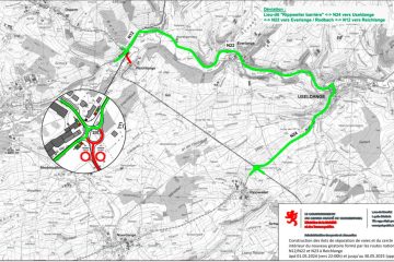 Rue de Saeul / N12 bei Reichlingen wird vom 1. bis zum 30. Mai gesperrt