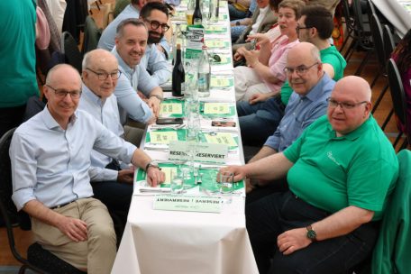 Luc Frieden, Jean Spautz, Georges Mischo, Eric Thill, Martine Deprez und Marc Spautz waren der Einladung des LCGB gefolgt