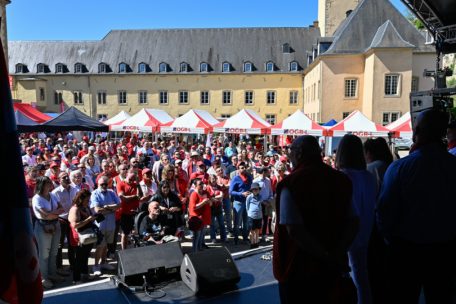Rund 250 OGBL-Mitglieder und Sympathisanten waren für den politischen Teil des Fests der Arbeit und der Kulturen gekommen