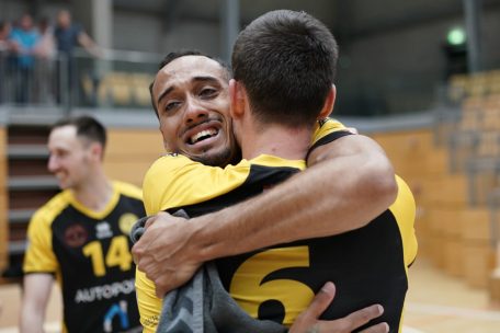 Freude bei Pablo Da Rocha und Gilles Braas