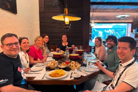Die Luxemburger Presse beim gemeinsamen Mittagessen