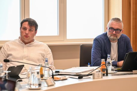 Die LSAP-Gemeinderäte Ben Funck (l.) und Steve Faltz