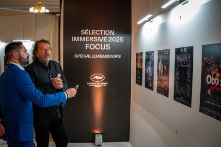 V.l.: Kulturminister Eric Thill und Guy Daleiden, Direktor des Film Fund Luxembourg, in Cannes