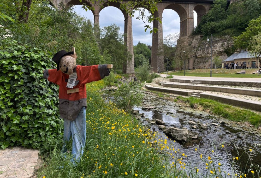 Wächter mit Botschaft / Vogelscheuchen erobern Luxemburg-Stadt im Dienst der Biodiversität