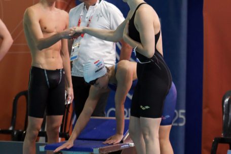 Erledigt: Finn Kemp und Jacky Banky freuten sich über Bronze in der Staffel