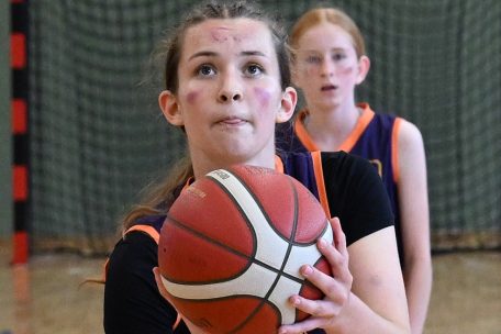 Volle Konzentration beim Freiwurf