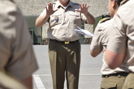 Oberstleutnant Jean-Claude Braun während der Probe