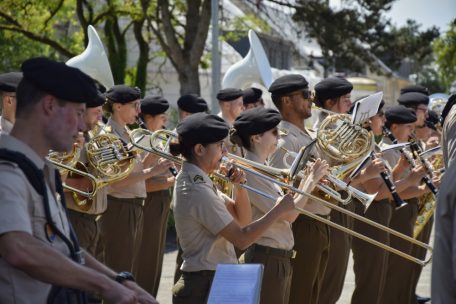 Diekirch / 50 Musiker, 30 Grad, 1 Mission: So bereitet sich die Militärmusik auf Nationalfeiertag vor