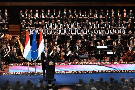 Ein von Dankbarkeit geprägter Nationalfeiertag: Großherzog Henri bei seiner Ansprache in der Philharmonie
