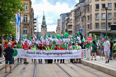 Fotogalerie / Eindrücke von der nationalen Demonstration der Gewerkschaften in Luxemburg-Stadt