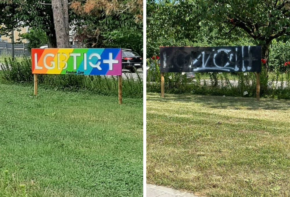 „Traurig und enttäuscht“ / Sanem: Unbekannte verunstalten Pride-Schild – Gemeinde erstattet Anzeige