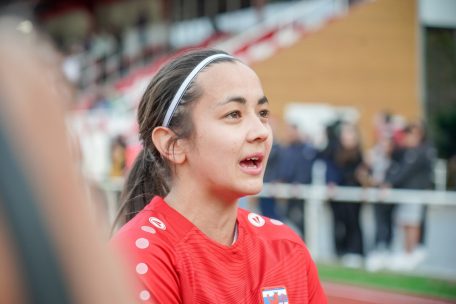 Amy Thompson, Rekordtorschützin der FLF-Auswahl