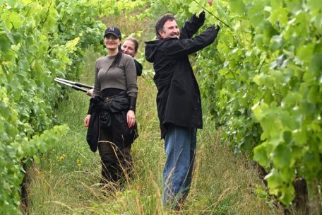 Aus der Zeit, als wir nur Leute mit „J“ als Anfangsbuchstabe eingestellt haben: Jenny, Jil und Julian beim Zurückschneiden