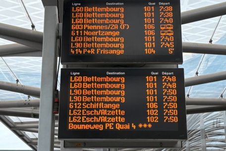 Die Fahrt zwischen Luxemburg-Stadt und Bettemburg muss morgens gut organisiert sein