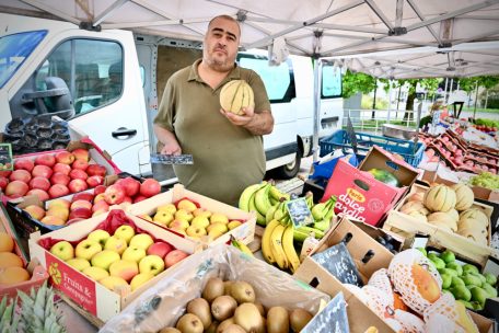 Gemüsehändler Toufik verkauft seine Waren seit fünf Jahren in Kayl