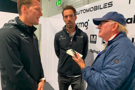 Maximilian Günther (l.) und Jean-Eric Vergne (M.) beim Tageblatt-Exklusiv-Interview