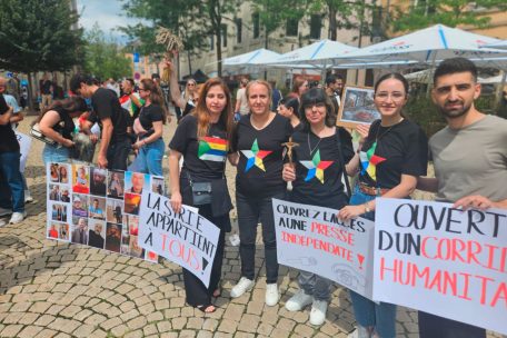 Typisch f&uuml;r die Drusen ist der farbige Stern