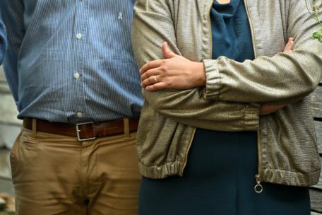 Neue und alte Parteispitze: François Benoy (l.) und Djuna Bernard