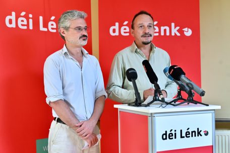 Bei der Bilanzpressekonferenz Mitte Juli: David Wagner und Marc Baum