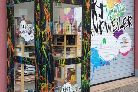 Graffiti-Kunst vor dem Sandweiler Jugendhaus
