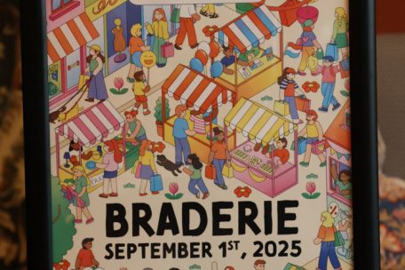 Werbung für die Braderie