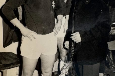 Jean Klein an der Seite des damaligen Trainers des FC Metz, Max Schirschin (1966-1968)