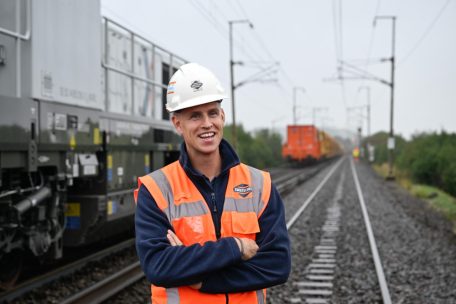 Gertjan van Niftrik auf der Baustelle