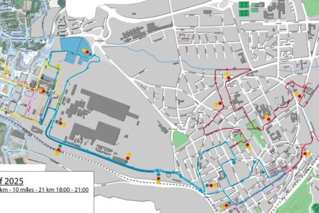 Die Strecken des 19. Kulturlaufs. Am Samstag ist in Esch mit Verkehrsbehinderungen zu rechnen.