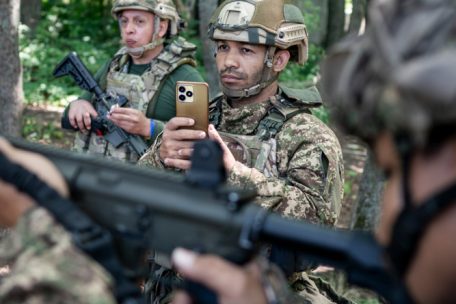 Die „Guajiro“-Einheit der 13. Chartija-Brigade, benannt nach der kolumbianischen Provinz, aus der der erste getötete Kolumbianer dieser Einheit stammte.