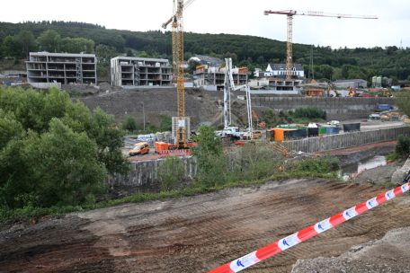 Die Rohbauten stehen, hier werden ab 2026 die ersten Mieter einziehen