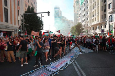In Madrid kam es am Sonntag zu heiklen Situationen